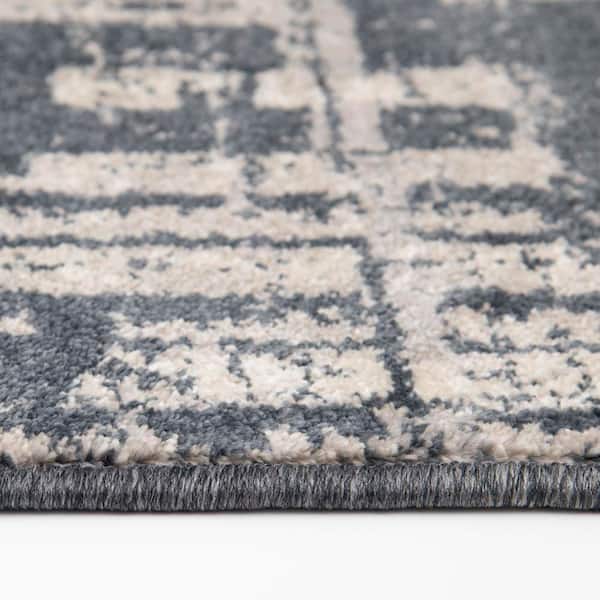 Capri Galinda 5 ft. x 7 ft. Vintage Blue/Storm Area Rug