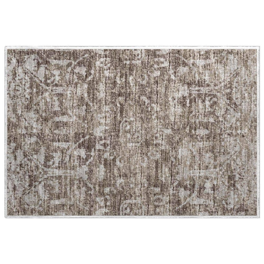 Dream Step Area Rug Addison Rugs Dream Shag Premium Machine Washable Abstract ADS40 Brown 3 ...