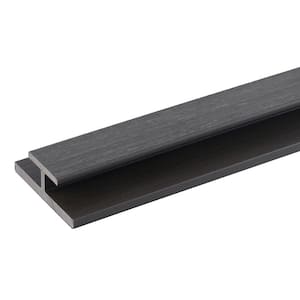 All Weather System 3.1 in. x 1.0 in. x 8 ft. Composite Siding Butt Joint Trim in Hawaiian Charcoal Board