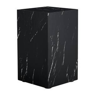Black MDF Square Outdoor Side Table 1-Piece
