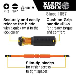 1/4 in. Flip-Blade Insulated Screwdriver
