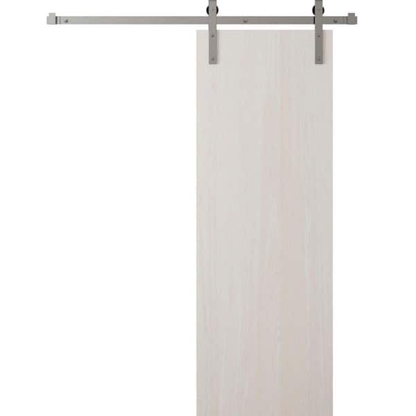 3011 42 in. x 80 in. Sold Core Ash Franko Color Wood Sliding Barn Door with Hardware Kit