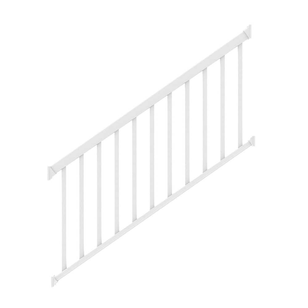 6 ft. x 36 in. White PVC Composite Deck Stair Railing Kit with Square Composite Balusters Includes Brackets price history on PriceWatchPro