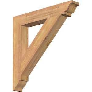 3.5 in. x 24 in. x 24 in. Western Red Cedar Traditional Smooth Bracket