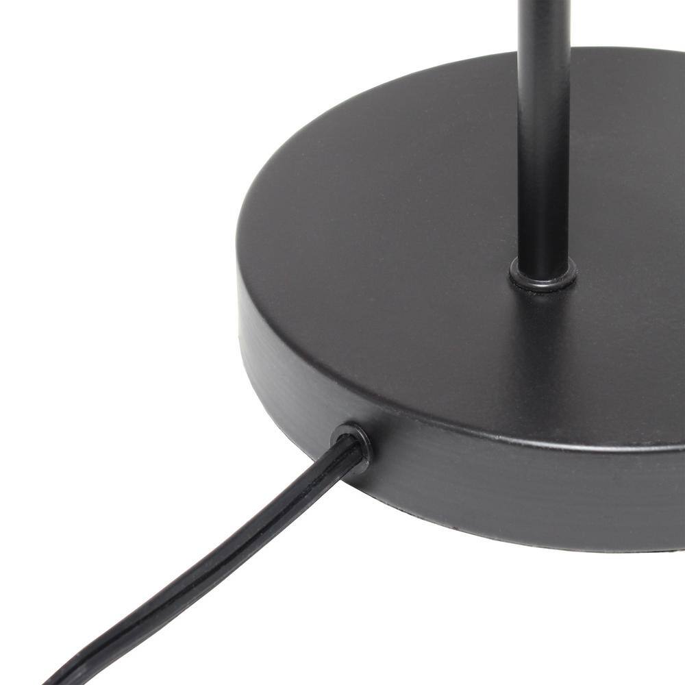 Black Metal Cage Industrial Table Lamp, 20-inch