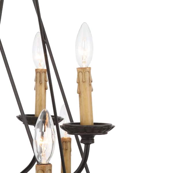 Glasgow 12-Light Burnt Sienna Hanging Chandelier