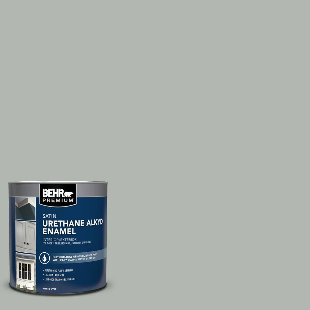 1 qt. #PPU12-14 Verdigris Satin Enamel Urethane Alkyd Interior/Exterior Paint price history on PriceWatchPro