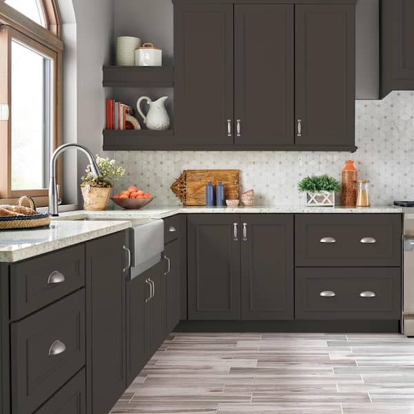 1 gal. #PPU5-01 Espresso Beans Satin Enamel Interior/Exterior Cabinet, Door & Trim Paint