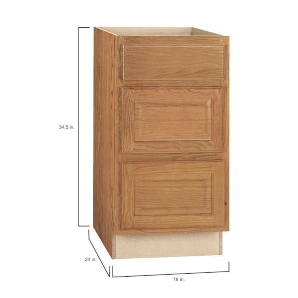 Hampton Bay 60 in. W x 24 in. D x 34.5 in. H Assembled Sink Base Kitchen  Cabinet in Unfinished with Recessed Panel KSBF60-UF - The Home Depot