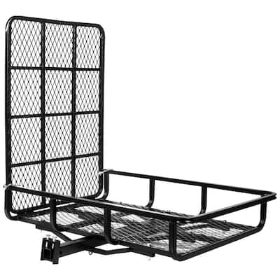 500 lb. Capacity 49 in. x 32 in. Steel Folding Ramp-Style Hitch Mounted Cargo Carrier for 2 in. Receiver