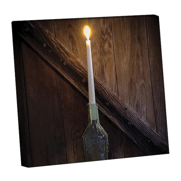 VENICE BEACH Collections Candle Flame by Steven A, Heller 1-Piece Unframed Canvas Drawing Print 14 in. x 14 in.