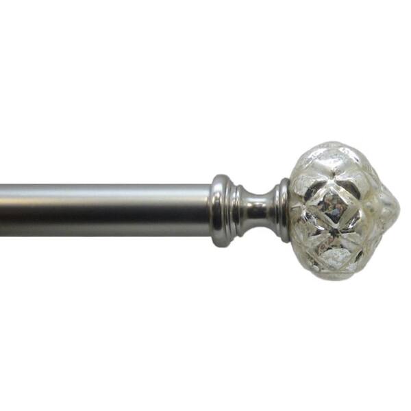 Bali Elegant Expressions 36 in. - 72 in. 1 in. Glass Peak Single Rod Set in Nickel