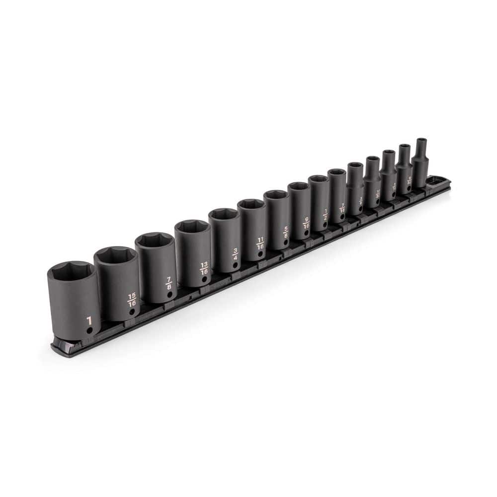 3/8 Inch Drive Semi-Deep 6-Point Impact Socket Set with Rail, 15-Piece (1/4-1 in. ) price history on PriceWatchPro