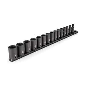 Capri Tools 3/8 in. Drive SAE Semi-Deep Impact Sockets Set (12