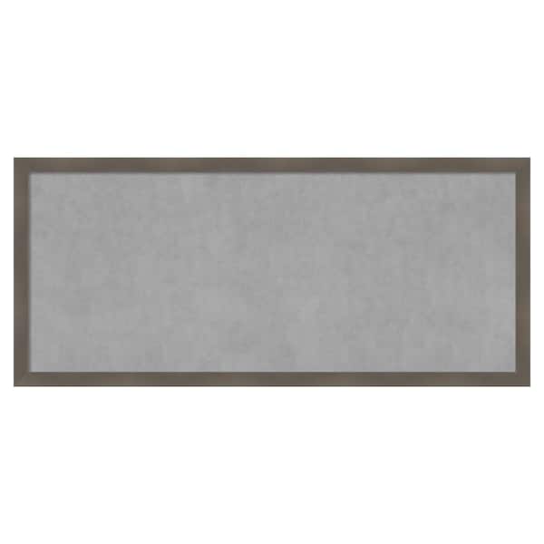 Amanti Art Edwin Clay Grey 50 in. x 22 in. Framed Magnetic Board