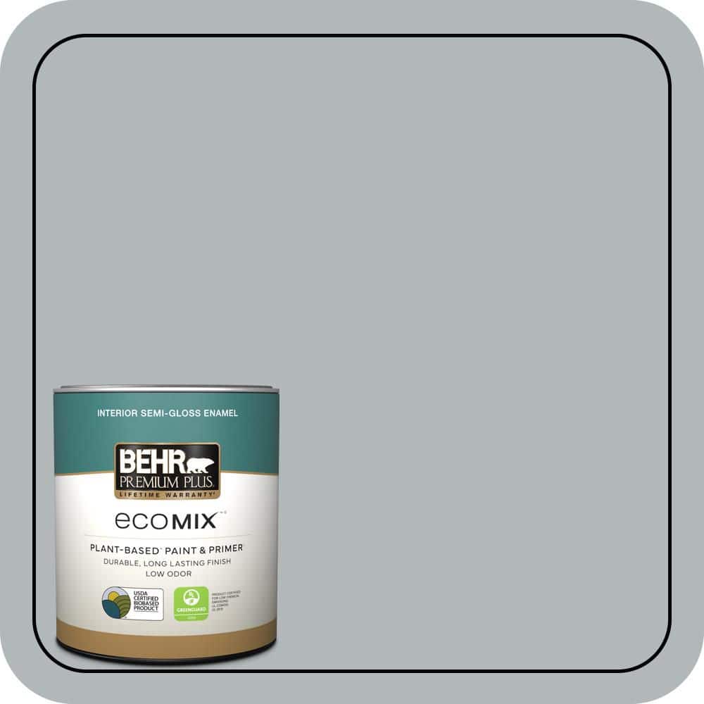 1 qt. #N450-3 Meteor Shower Semi-Gloss Enamel EcoMix Plant-Based Interior Paint & Primer price history on PriceWatchPro