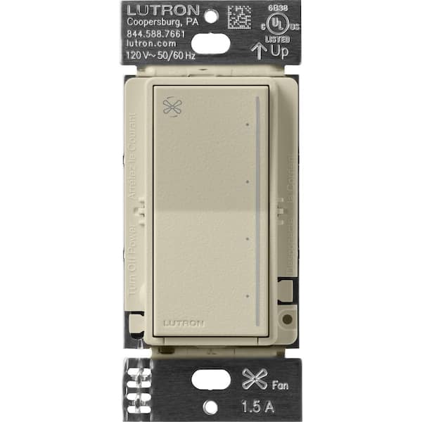 Lutron Sunnata Touch Fan Control, 4-Speed, 1.5 Amp/Single-Pole, Clay (ST-FSQ-N-CY)