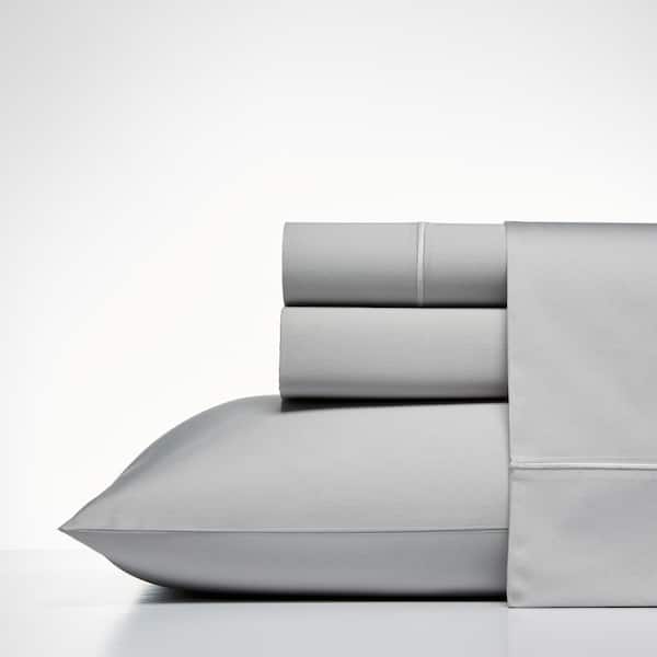 Nautica Regatta 4-Piece Gray Solid Cotton Queen Sheet Set