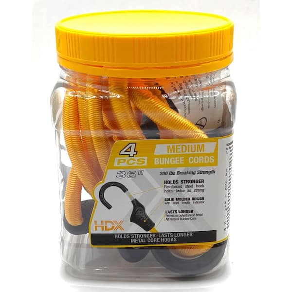 4-Pack 36 in. Superstrong Bungee Cords