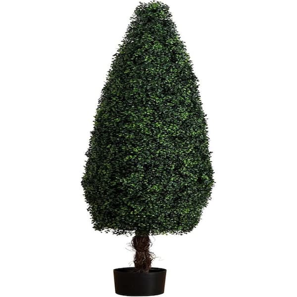 7 ft. UV Resistant Artificial Boxwood Topiary Cone Tree (Indoor/Outdoor)