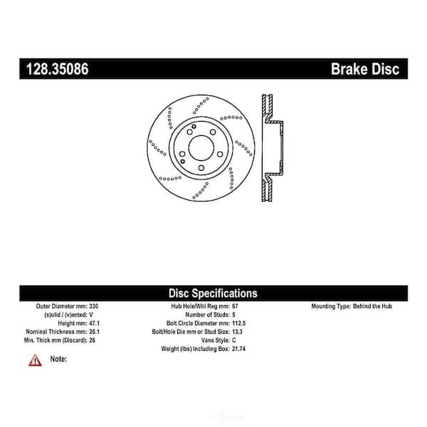 Centric Parts Disc Brake Rotor