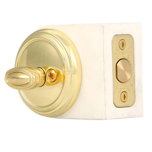 Baldwin Prestige Polished Brass Single Cylinder Round Deadbolt 380
