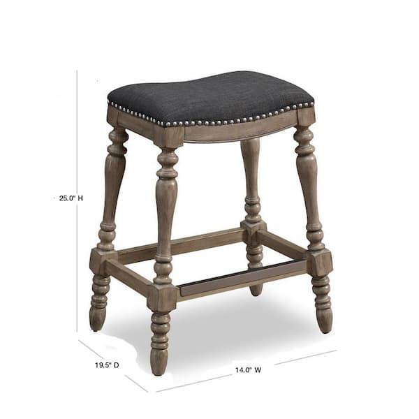 Collins 25 in. Sand Saddle Seat Counter Stool 3211-025C - The Home