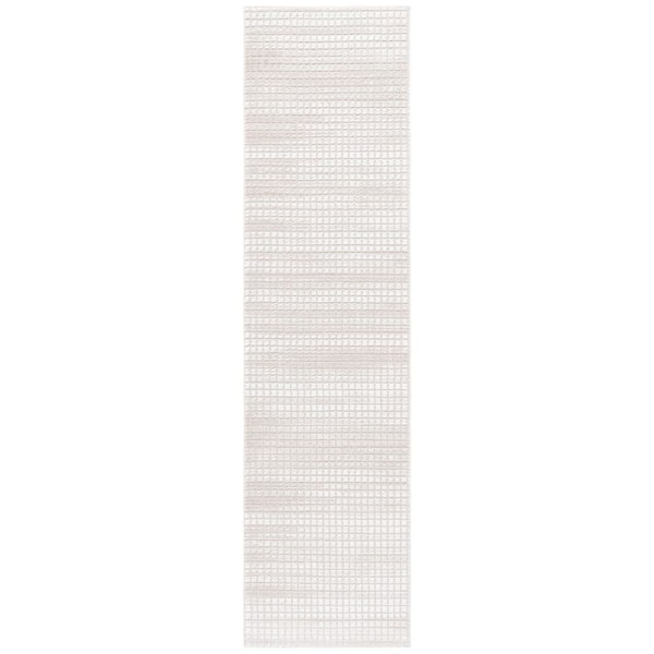SAFAVIEH Carter 2 ft. x 8 ft. Ivory/Taupe Modern Distressed Runner Rug