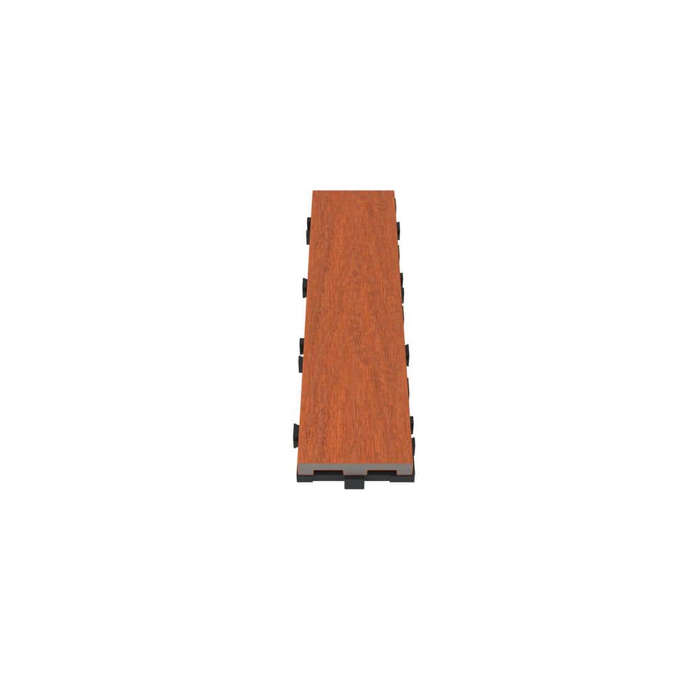 UltraShield Naturale 3 in. x 1 ft. Quick Composite Single Slat Deck Tile in Madrid Red (4-Pieces per Box) price history on PriceWatchPro