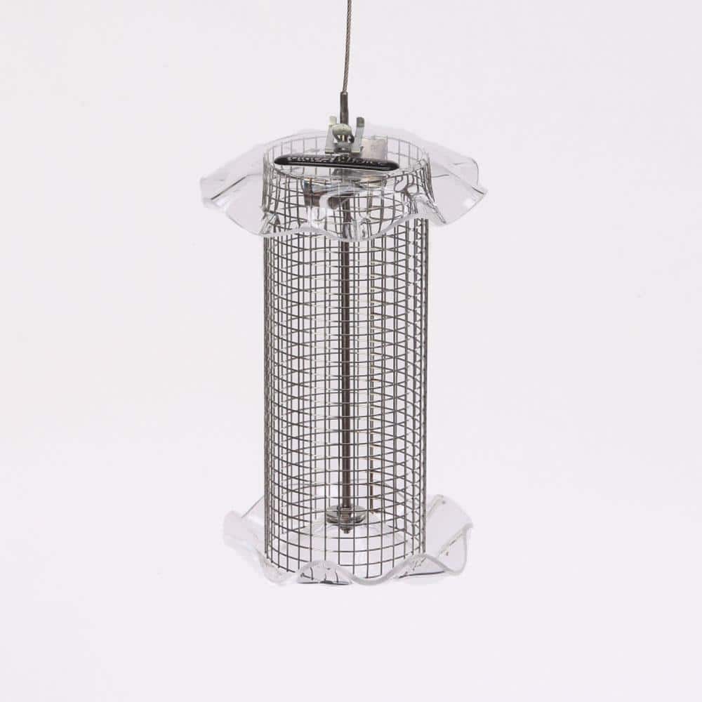 Clear Stainless Steel and Acrylic Hanging Bird Feeder