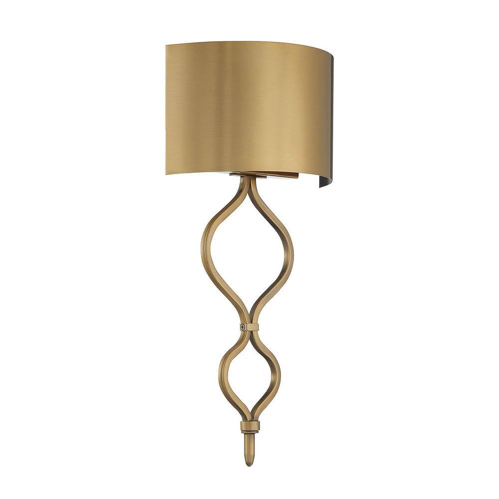 Como Warm Brass Dimmable LED Wall Sconce