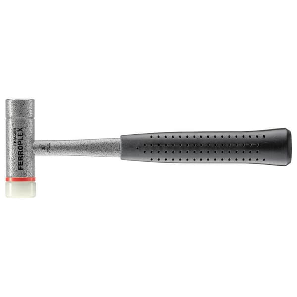 Halder Ferroplex 1.32 lbs. 2-In-1 Stainless Steel Hammer with 11.42 in. Steel Handle Rubber Grip