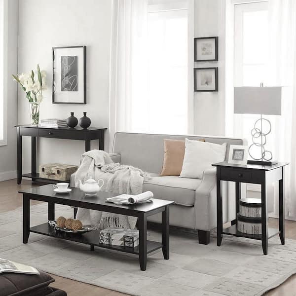 Convenience Concepts American Heritage Black End Table 7103049-BL