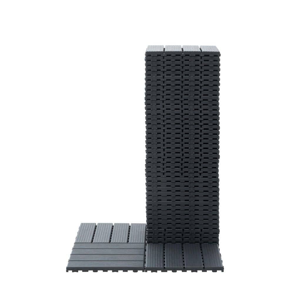Hardness Plastic Interlocking Deck Tiles, 12 x 12 sq.  Waterproof Indoor Ou