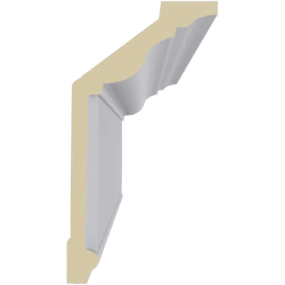 Naomi White Polyurethane Crown Moulding, 94.5 inches