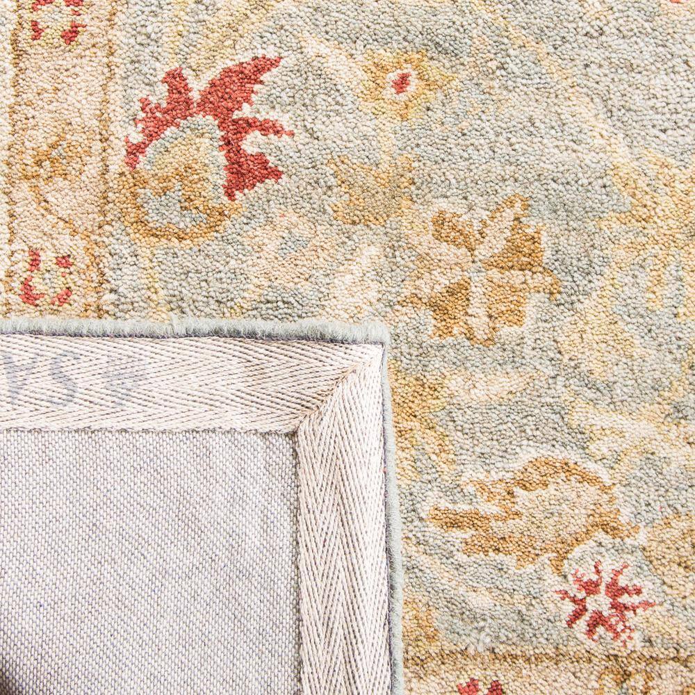 Hand-Tufted Premium Wool Square Rug in Grey Blue and Beige