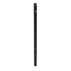 A2 2.5-in x 2.5-in x 6.5-ft Gloss Black Aluminum Flat Top and Bottom Design Corner Post for Pool Application
