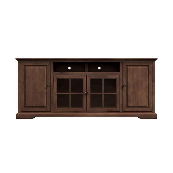 Bridgevine Home 78 in. Fully Assembled Cherry TV Stand, Fits TV's up to 85 in.