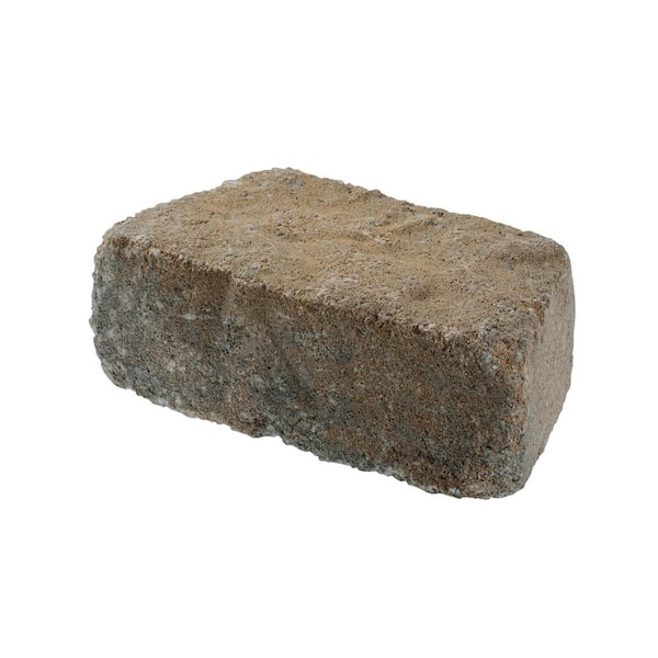 Beltis 4 in. x 11 in. x 6 in. Tan Charcoal Concrete Retaining Wall Block