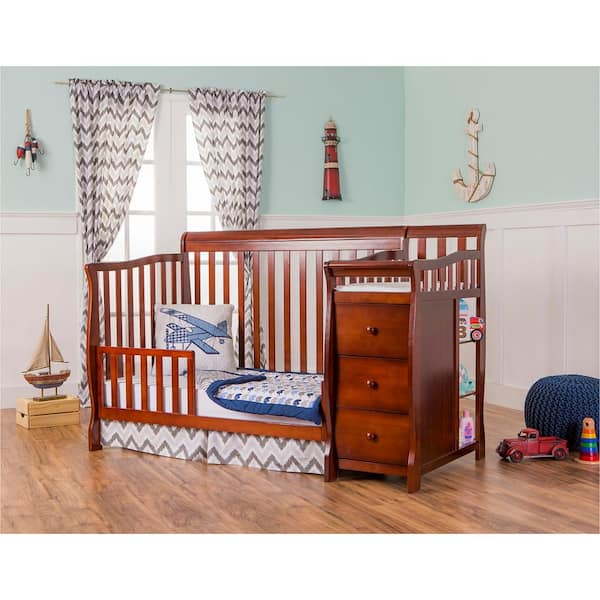 Dream On Me Brody Espresso 5 in 1 Convertible Crib with Changer 620 E The Home Depot