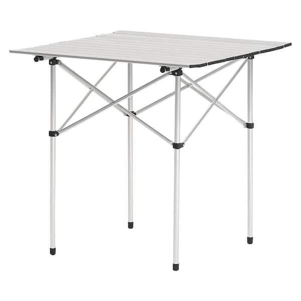 Folding Camping Table Portable Roll-Up Small Lightweight Aluminum Beach Side Table Compact