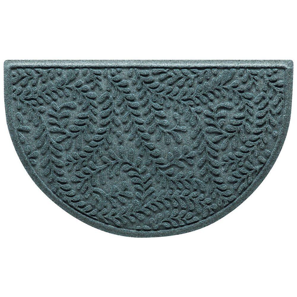 Waterhog Boxwood Bluestone 24 in. x 39 in. Half Round PET Polyester Indoor Outdoor Doormat price history on PriceWatchPro