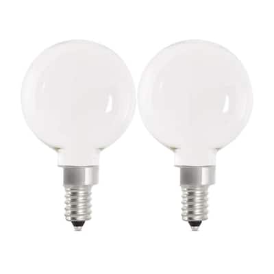 GE 45183 - LED4DG16C-W3-OT2 2PK G16 Globe LED Light Bulb 