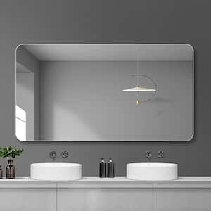 40 in. W x 30 in. H Rectangular Frameless Wall Bathroom Vanity Mirror in Clear