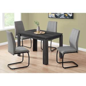 Danielle Clear Gold Glass Glass 47.25 in 4 Legs Dining Table (Seats 4)