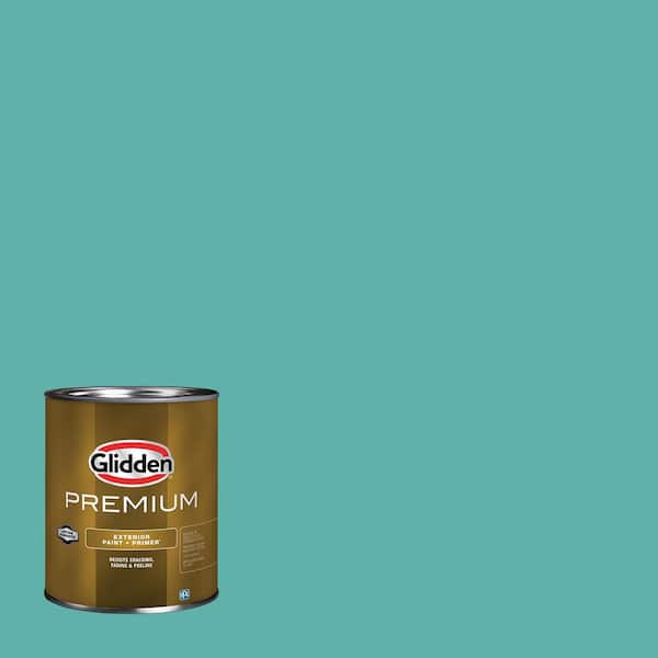 Glidden Premium 1 qt. PPG1231-5 Artesian Well Semi-Gloss Exterior Latex Paint