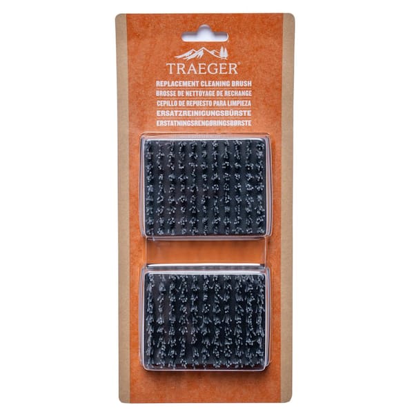 Traeger BAC537 Grill Cleaning Brush, Nylon Bristle, Wood Handle, Dual-Grip  Handle: Grill Brushes & Cleaners (634868932007-1)