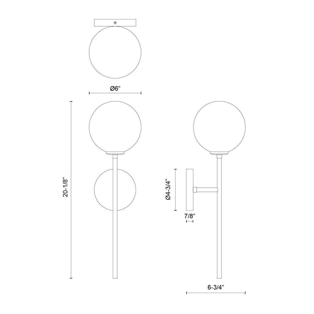 Cassia Aged Brass and Clear Glass Dimmable Wall Sconce