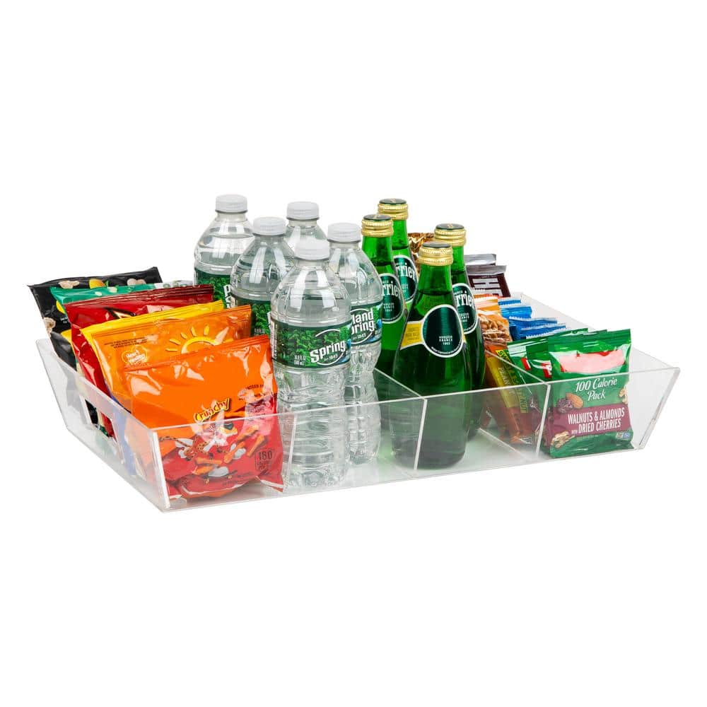 Mind Reader Snack Tray Condiment Organizer 3 38 H x 11 38 W x 19 14 D Clear  - ODP Business Solutions