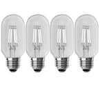 40-Watt Equivalent T14 Dimmable Straight Filament Clear Glass Vintage Edison LED Light Bulb, Daylight (4-Pack)